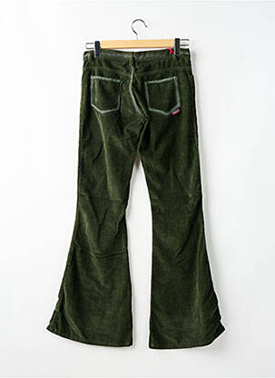 Pantalon flare tissage velours vert KILLAH femme