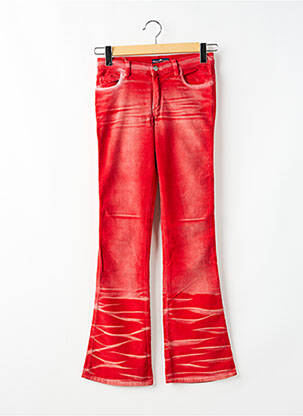 Pantalon flare tissage velours rouge KILLAH femme