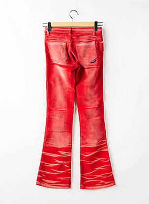 Pantalon flare tissage velours rouge KILLAH femme