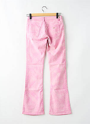 Pantalon droit fermeture zippée sous rabat boutonné taille normale rose MISS SIXTY femme