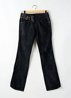 Pantalon droit fermeture zippée sous rabat boutonné taille normale noir DIESEL femme