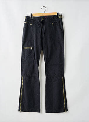 Pantalon droit fermeture zippée sous rabat boutonné taille normale noir MISS SIXTY femme