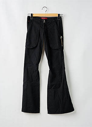 Pantalon droit fermeture zippée sous rabat boutonné taille normale noir MISS SIXTY femme