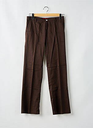 Pantalon droit fermeture zippée sous rabat boutonné taille normale marron MISS SIXTY femme