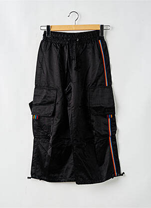 Pantalon droit fermeture zippée sous rabat boutonné taille normale noir KILLAH femme