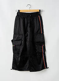 Pantalon droit fermeture zippée sous rabat boutonné taille normale noir KILLAH femme