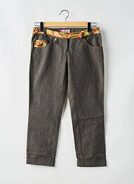 Pantalon chino fermeture zippée sous rabat boutonné taille normale gris BRAY STEVE ALAN femme