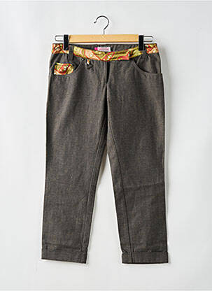 Pantalon chino fermeture zippée sous rabat boutonné taille normale gris BRAY STEVE ALAN femme