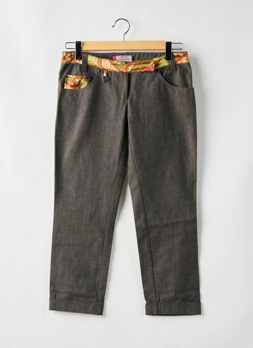 Pantalon chino fermeture zippée sous rabat boutonné taille normale gris BRAY STEVE ALAN femme