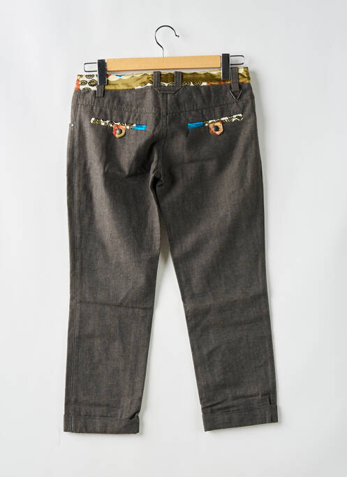 Pantalon chino fermeture zippée sous rabat boutonné taille normale gris BRAY STEVE ALAN femme