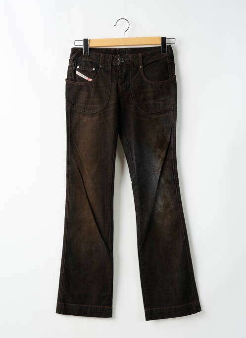 Jeans coupe droite marron DIESEL pour femme