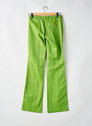 Pantalon droit fermeture zippée sous rabat boutonné taille normale vert MISS SIXTY femme