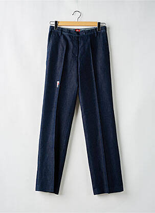 Pantalon droit fermeture zippée sous rabat boutonné taille normale bleu MISS SIXTY femme