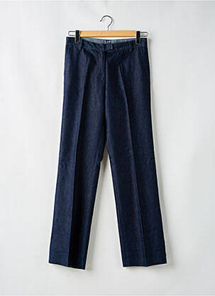 Pantalon droit fermeture zippée sous rabat boutonné taille normale bleu MISS SIXTY femme