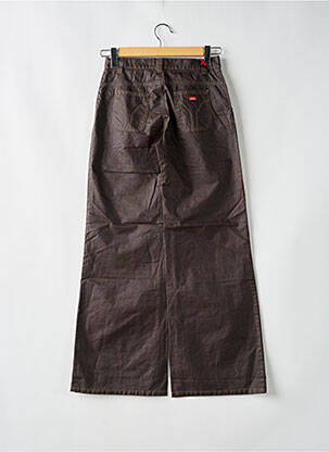 Pantalon droit fermeture zippée sous rabat boutonné taille normale marron MISS SIXTY femme