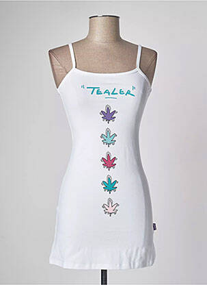 Robe courte blanc TEALER femme