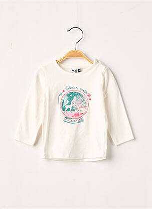 T-shirt ecru 3 POMMES fille
