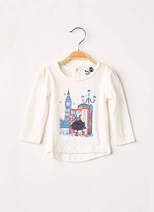 T-shirt ecru 3 POMMES fille