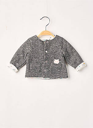 Gilet manches longues gris 3 POMMES fille