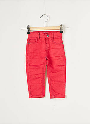 Pantalon droit rouge 3 POMMES garçon