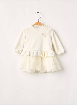 Robe mi-longue ecru CATIMINI fille