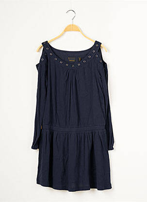 Robe mi-longue bleu marine BECKARO fille