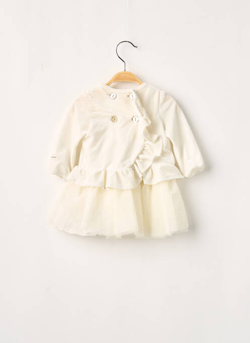 Robe mi-longue ecru CATIMINI pour fille