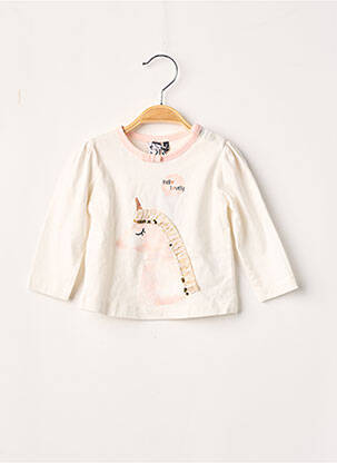 T-shirt ecru 3 POMMES fille