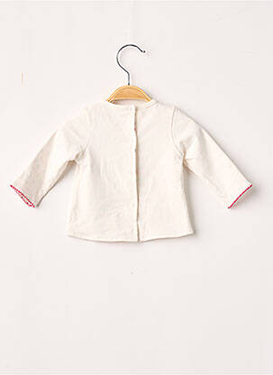 Gilet manches longues ecru 3 POMMES fille