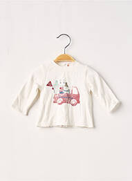 Gilet manches longues ecru 3 POMMES garcon