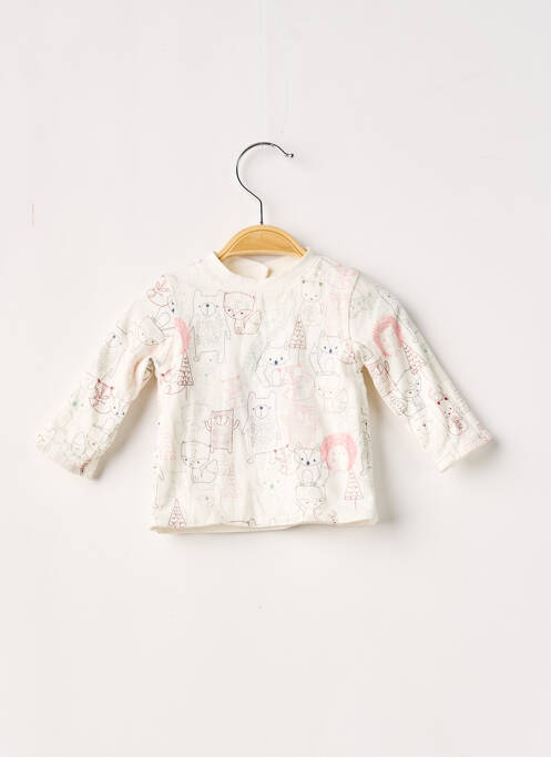 Gilet manches longues ecru 3 POMMES garçon