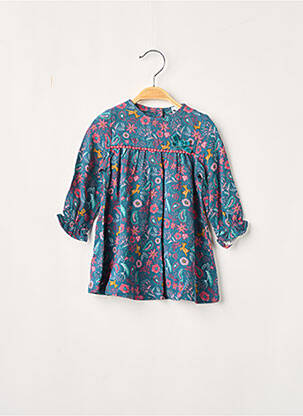 Robe mi-longue vert 3 POMMES fille