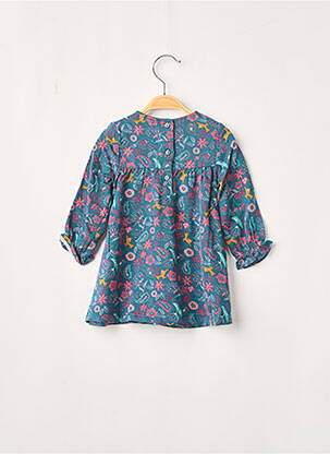 Robe mi-longue vert 3 POMMES fille