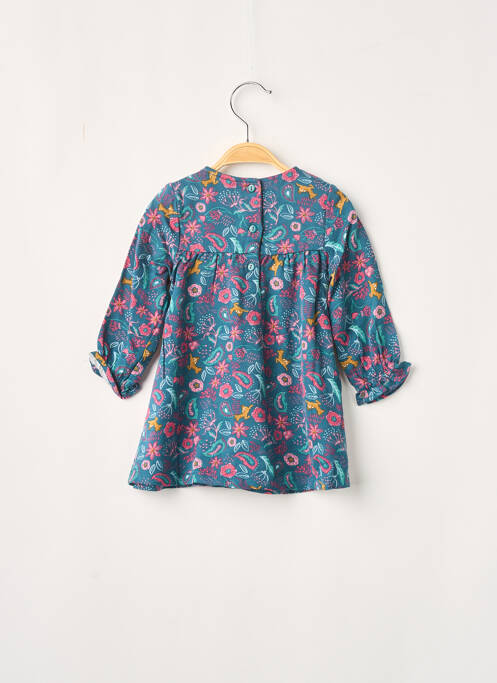 Robe mi-longue vert 3 POMMES pour fille