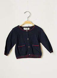 Gilet manches longues bleu marine JEAN BOURGET fille