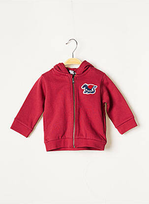 Gilet manches longues rouge 3 POMMES garçon