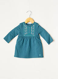 Robe mi-longue vert 3 POMMES fille