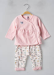 Ensemble haut/bas rose 3 POMMES pour fille seconde vue