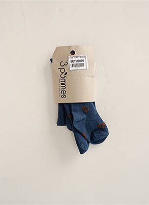 Collants bleu 3 POMMES fille