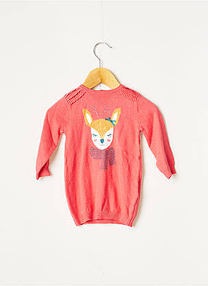 Robe pull orange 3 POMMES fille