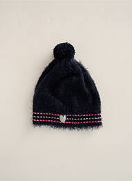 Bonnet bleu marine 3 POMMES fille