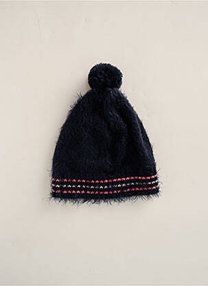 Bonnet bleu marine 3 POMMES fille
