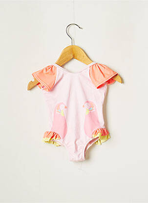 Maillot de bain 1 pièce rose 3 POMMES fille