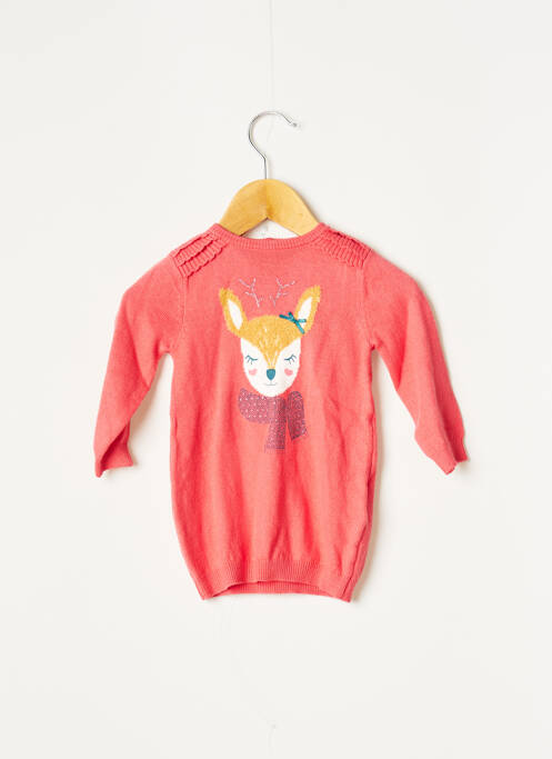 Robe pull orange 3 POMMES pour fille