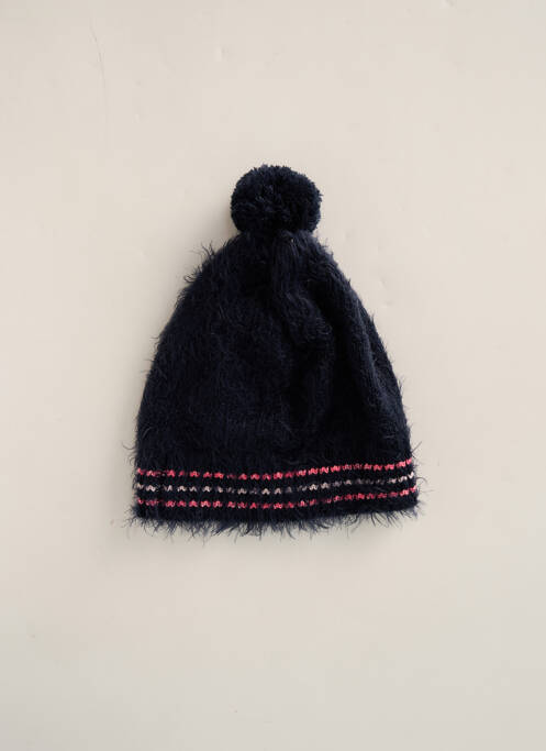 Bonnet bleu marine 3 POMMES pour fille