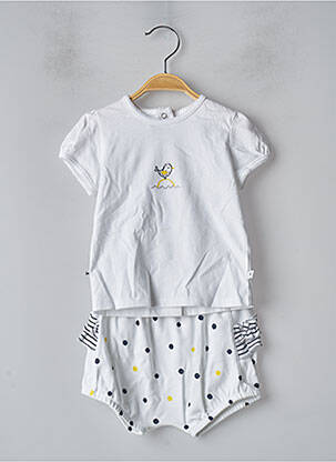 Ensemble haut/bas blanc ABSORBA enfant