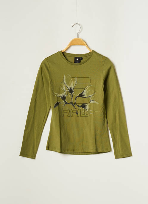 T-shirt kaki G STAR pour fille