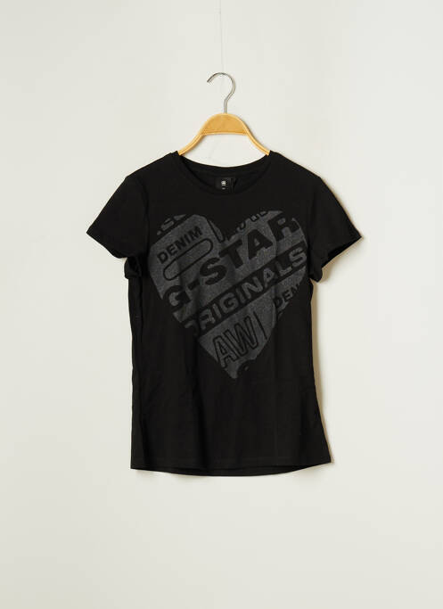 T-shirt noir G STAR pour fille