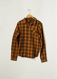 Chemise manches longues marron BECKARO garcon