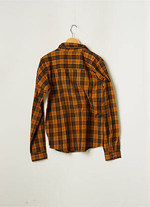 Chemise manches longues marron BECKARO garcon